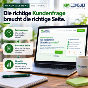 KM.CONSULT NEWS 11 – Kundenfragen und gezielte Website-Optimierung